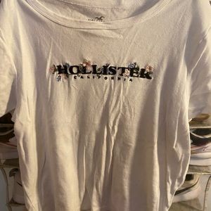 Hollister short sleeve white shirt